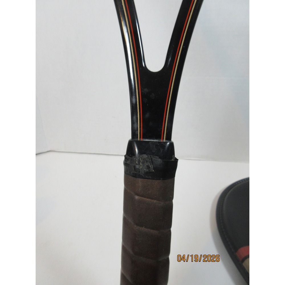 AMF Head 4-3/8 L Graphite Edge Tennis Racquet Midsize Black Vintage W/Cover 3101 - Picture 3 of 8